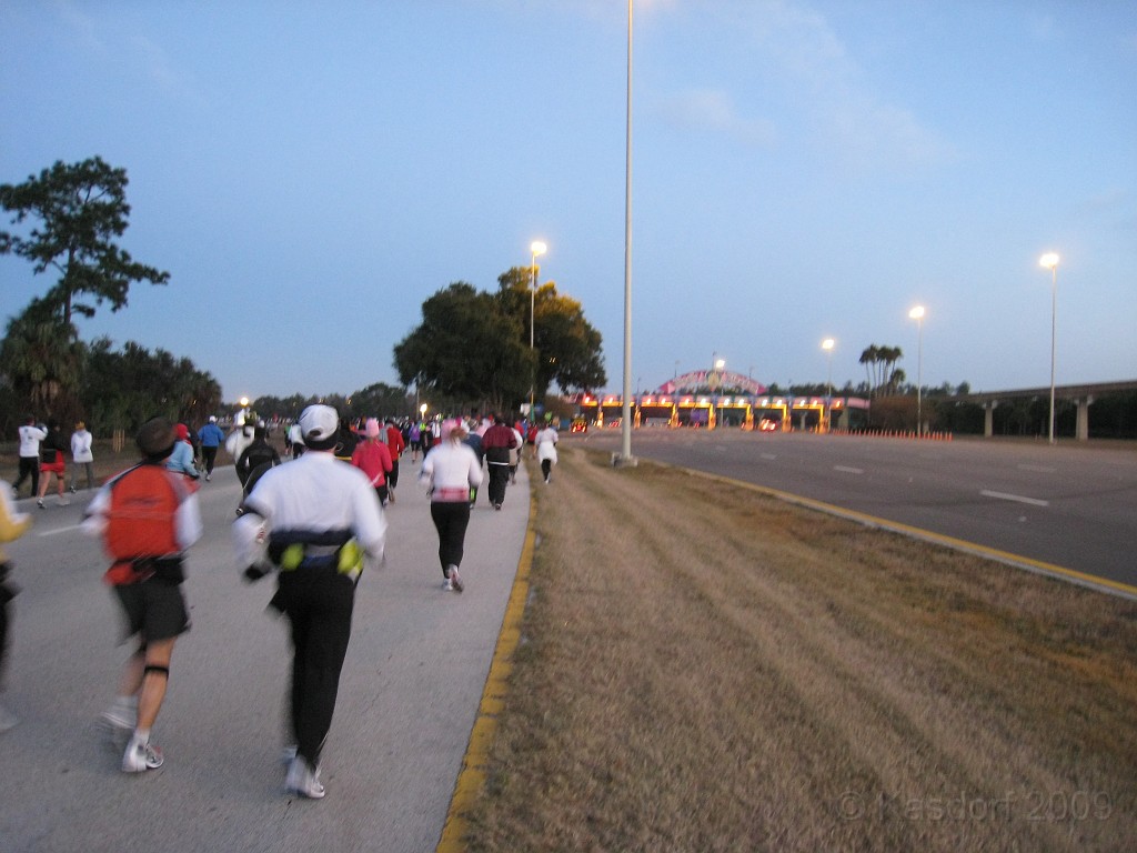 Disney 2010 D2 0170.jpg - January 9-11, 2010 Disney World Florida. Went to run the marathon. Sunday 5:40 AM start the race! Finish, go take a hot shower! Paul drove us over to Kennedy Space Center. Then buffet at Animal Kingdom for dinner!